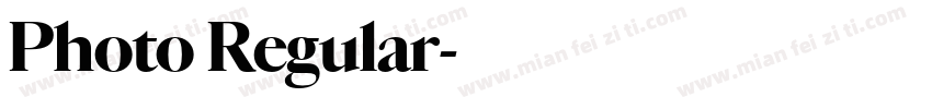 Photo Regular字体转换